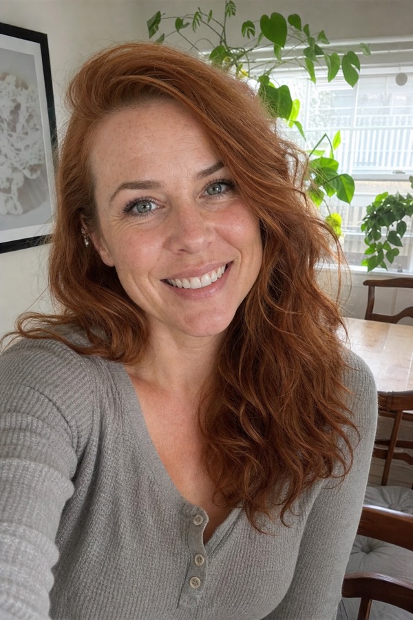GPT Image 2 — redhead, dining nook